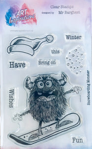 Art Inspirations with Mr Barghest A7 Stamp Set - Snowboarding