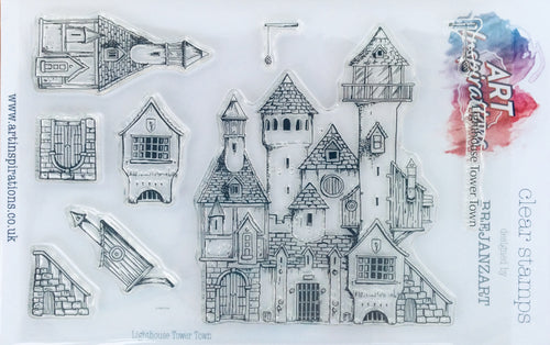 Art Inspirations with Brejanzart A5 Stamp Set - Lighthouse Tower Town