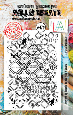 AALL & Create - A7 Clear Stamp Set Designed by Bipasha Bk - Scripted Diamonds #470