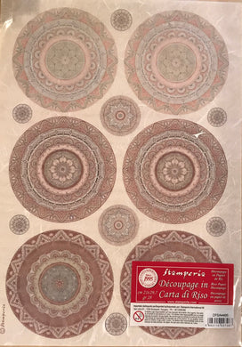 Stamperia Rice Paper decoupage A4  medallions DFSA4466