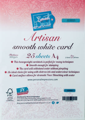 Personal Impressions Sweet Dixie Artisan Smooth White Card 300gsm A4 pack of 25 sheets