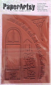 PaperArtsy Squiggly Ink Rubber Stamp & Stuff - Bricks & Mortar SIBM3.  9.5cm x 13.5cm