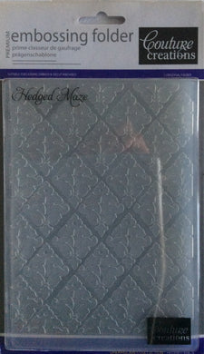 Couture Creations Embossing Folder - Dreamscapes Collection: Hedged Maze