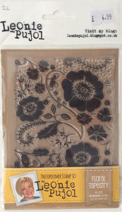 Crafters Companion Photopolymer Stamp Set Designed by Leonie Pujol A6 - Floral Tapestry