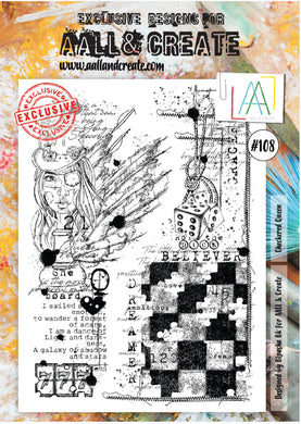 AALL & Create - A4 Clear Stamp Set Designed by Bipasha Bk - Checkered Queen #108