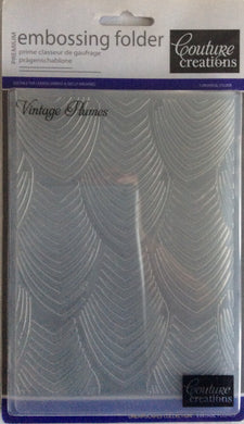 Couture Creations Embossing Folder - Dreamscapes Collection: Vintage Plumes