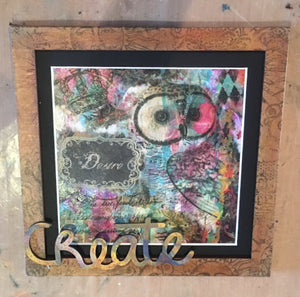 A4 Leonie Pujol Mixed Media Greyboard Words - Love