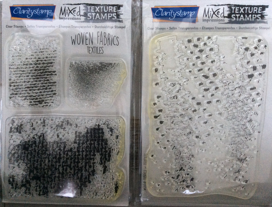 Clarity Stamp Mixed Impressions Texture Clear Stamp Set - Woven Fabrics Textiles