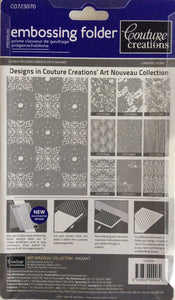 Couture Creations Embossing Folder - Art Nouveau Collection: Radiant