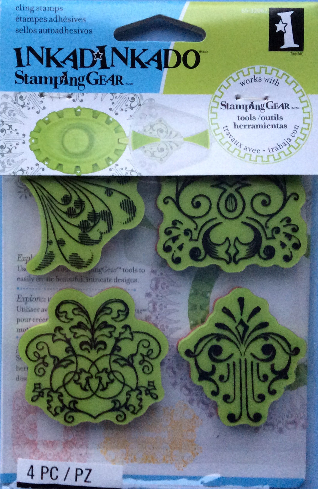 Cling Stamps - Inkadinkado Stamping Gear 4 Piece Rubber Stamp Set -  Antiquity Stamps