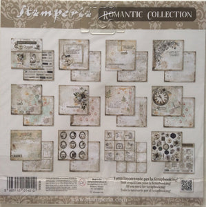Stamperia Scrapbooking 8” x 8” Paper Pad - Romantic Collection Journal - 10 Double Faced Sheets - SBBS34