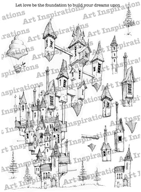 Art Inspirations with Brejanzart A4 Stamp Set 1 - Building Your Dreams - 13 Stamps