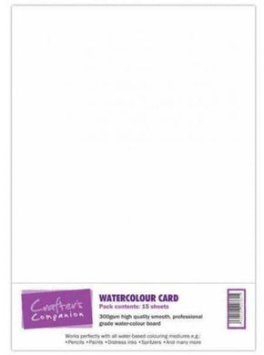 Crafters Companion Water Colour 300gsm Card A4 pack of 15 sheets