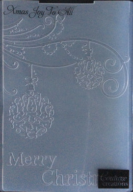 Couture Creations Embossing Folder - Christmas Collection: Xmas Joy To All