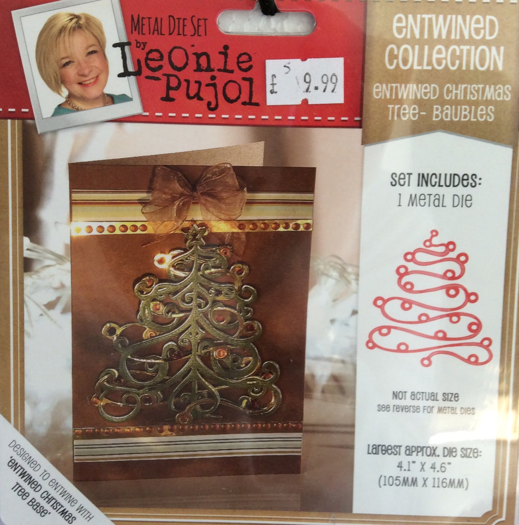 Leonie Pujol Entwined Collection Entwined Christmas Tree- Baubles 4.1” x 4.6”