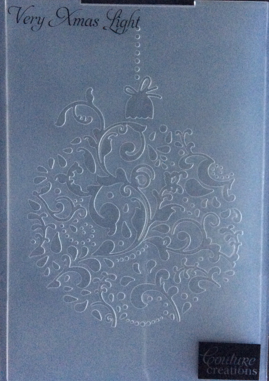 Couture Creations Embossing Folder - Christmas Collection: Very Xmas Light