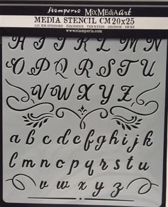 Stamperia Thick Stencil - Alphabet - 20cm x 25cm KSTD060