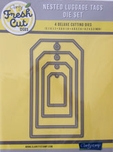 Clarity Stamp Fresh Cut Dies - 4 Deluxe Nested Luggage Tags Set