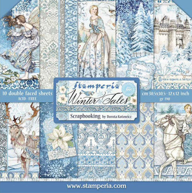 Stamperia Scrapbooking 12” x 12” Paper Pad by Dorota Kotowicz - Winter Tales - 10 Double Faced Sheets - SBBL76