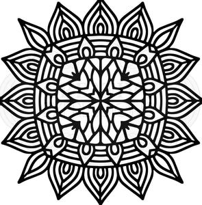 Woodware Stencil by Francoise Read - Aztec Mandala 6.8" x 6.8"