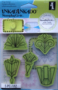 Cling Stamps - Inkadinkado Stamping Gear 5 Piece Rubber Stamp Set -  Frame Design Stamps