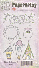 PaperArtsy Squiggly Ink Rubber Stamp & Stuff - Flora & Fauna SIFF3. 9.5cm x 13.5cm