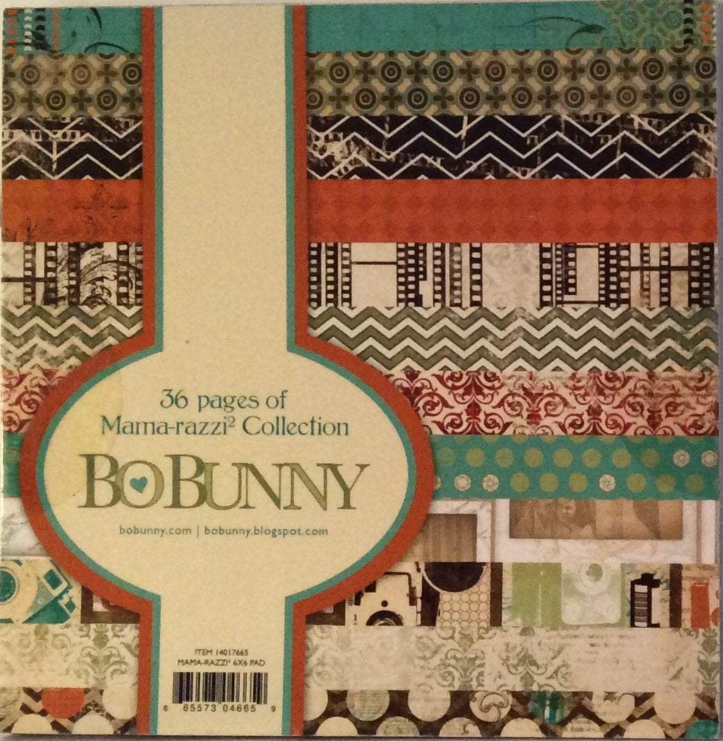 BoBunny Mama razzi Collection 6” x 6” Small Paper Pad - 36 Sheets