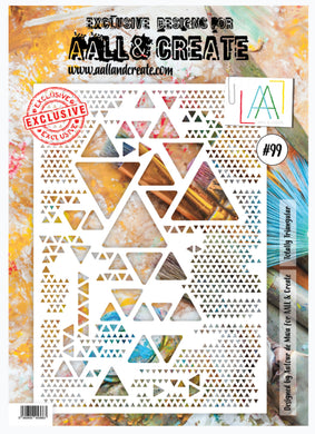 AALL & Create Stencil designed by Autour de Mwa -A4  -Totally Triangular #99