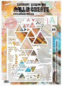 AALL & Create Stencil designed by Autour de Mwa -A4  -Totally Triangular #99
