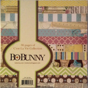 BoBunny C’est La Vie Collection 6” x 6” Small Paper Pad - 36 Sheets