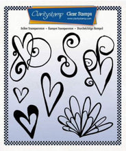 Clarity Stamps Leonie’s Altered Hearts Unmounted Clear Stamp Set Designed by Leonie Pujol