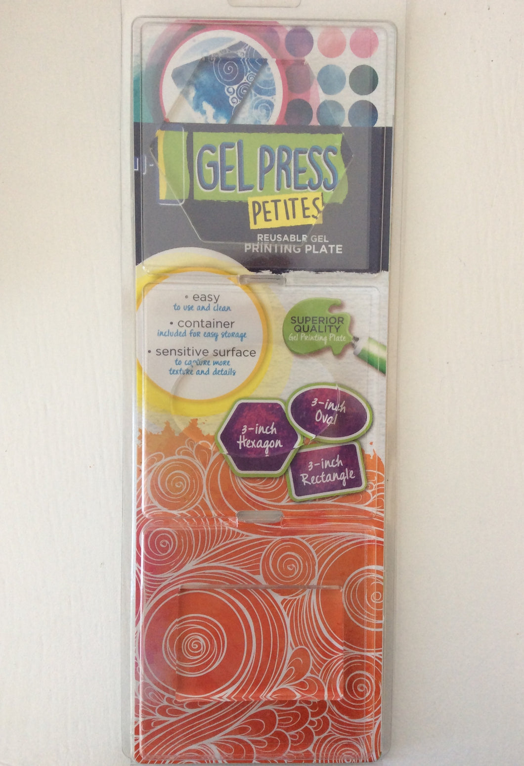 Gel Press Petites Reusable Gel Printing 3” Plates pack of 3