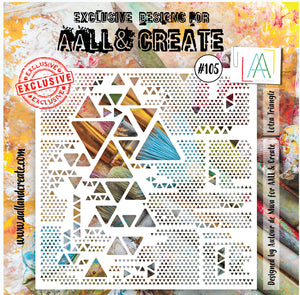 AALL & Create Stencil designed by Autour de Mwa 6”x 6” Lotza Triangle #105