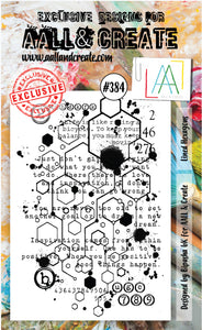 AALL & Create - A6 Clear Stamp Set Designed by Bipasha Bk - Lined Hexagons #384