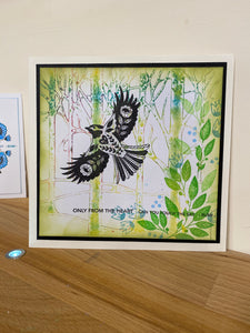 Art Inspirations by Wensdi Made A5 Clear Stamps - Elegant Bird - 18 Stamps