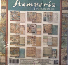 Stamperia Around the World Scrapbooking 8” x 8” Paper Pad