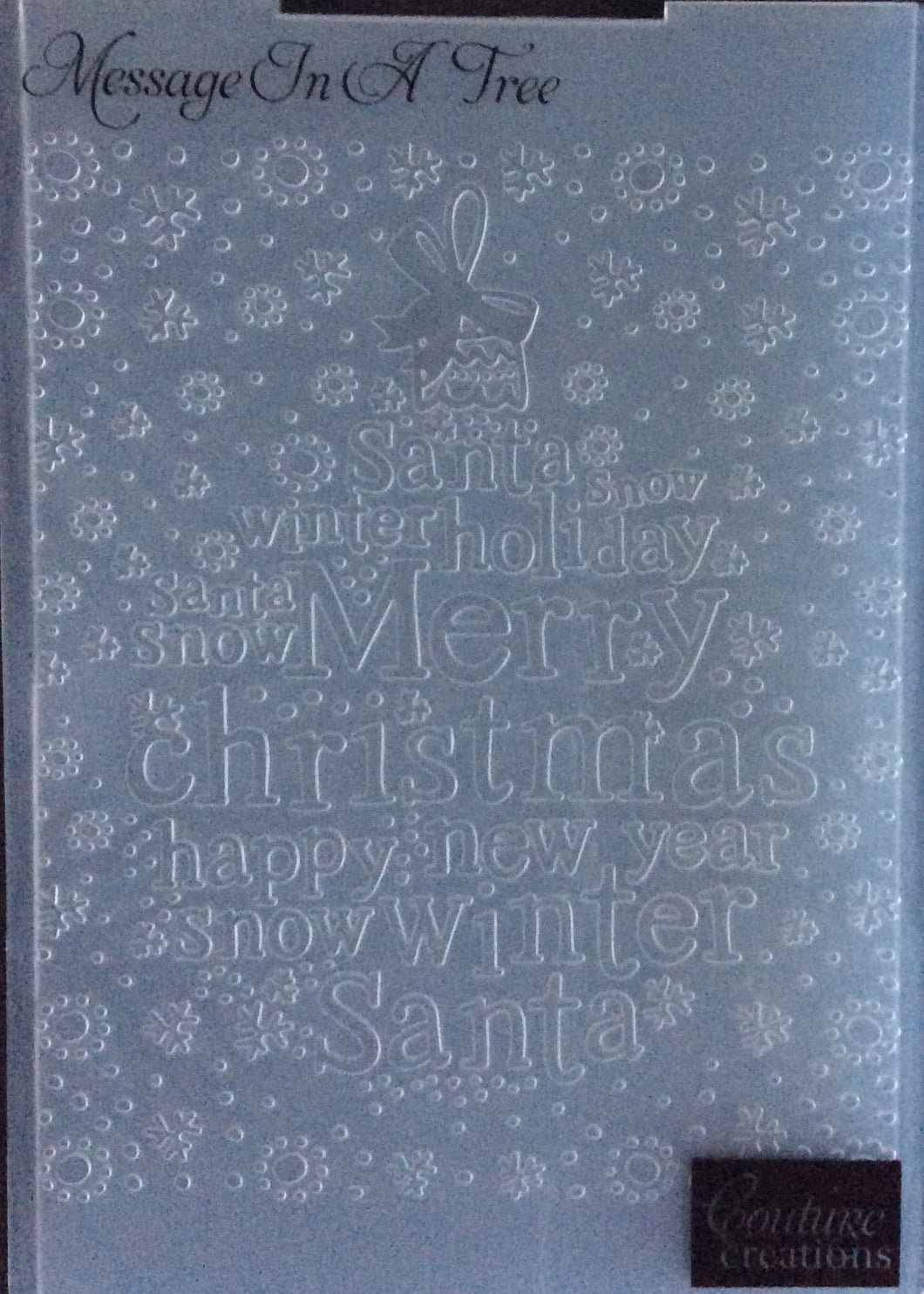 Couture Creations Embossing Folder - Christmas Collection: Message in a Tree