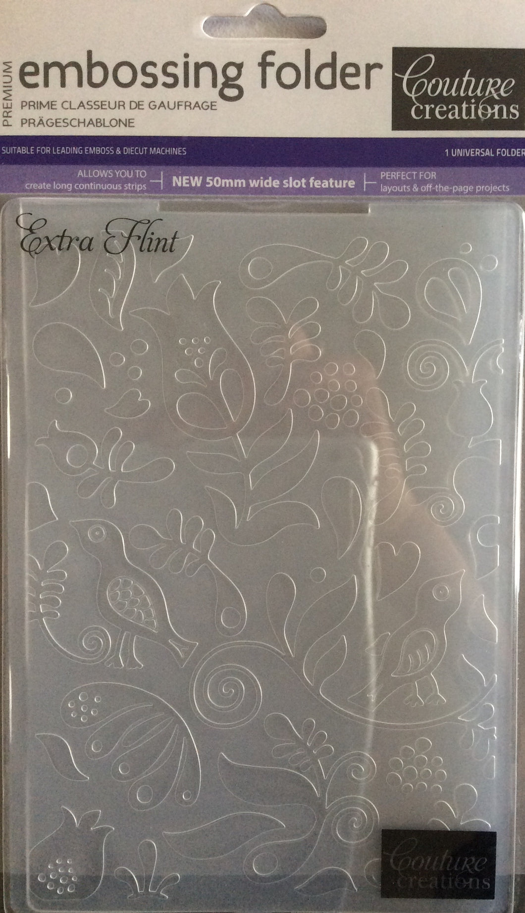 Couture Creations Embossing Folder - Fresh and Fun Collection: Extra Flint