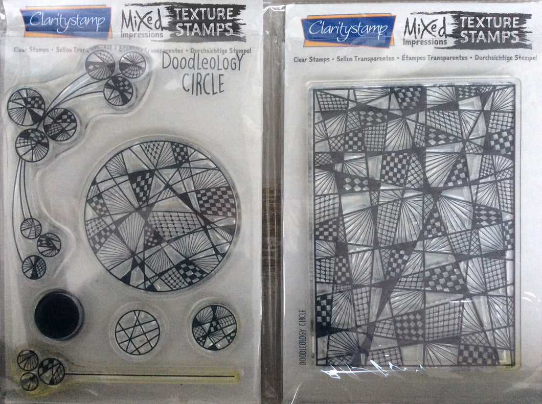Clarity Stamp Mixed Impressions Texture Clear Stamp Set - Doodleology Circle by Cherry Green