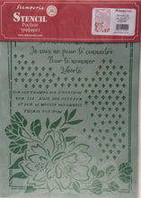 Stamperia Flexible Stencil Romantic Journal Flower with Frame 21cm x 29.7cm KSG457