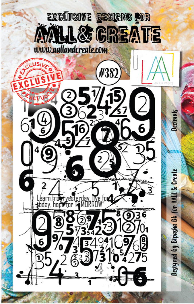 AALL & Create - A7 Clear Stamp Set Designed by Bipasha Bk - Decimals #382