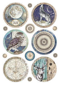 Stamperia - Packed Cosmos Sphere Decoupage Rice Paper A4 DFSA4385