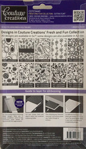 Couture Creations Embossing Folder - Fresh and Fun Collection: Extra Flint