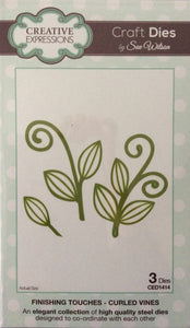 Creative Expressions Craft Dies by Sue Wilson Finishing Touches - Curled Vines 3 Dies