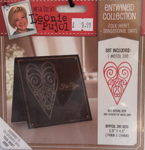 Leonie Pujol Entwined Collection Folk Heart - Sensational Swirl 2.9” x 4.5”