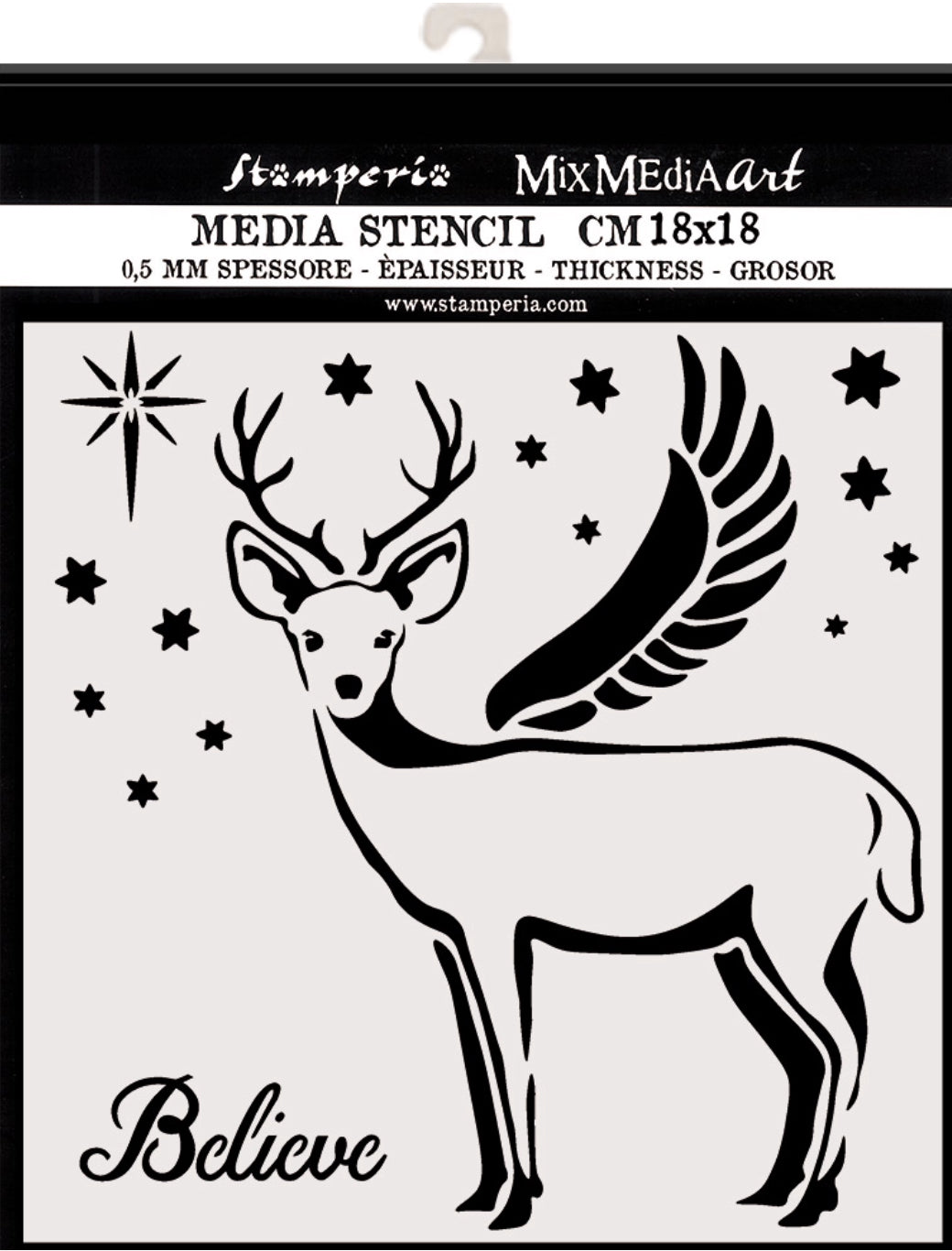 Stamperia Thick Stencil - Deer - 18cm x 18cm KSTDQ48