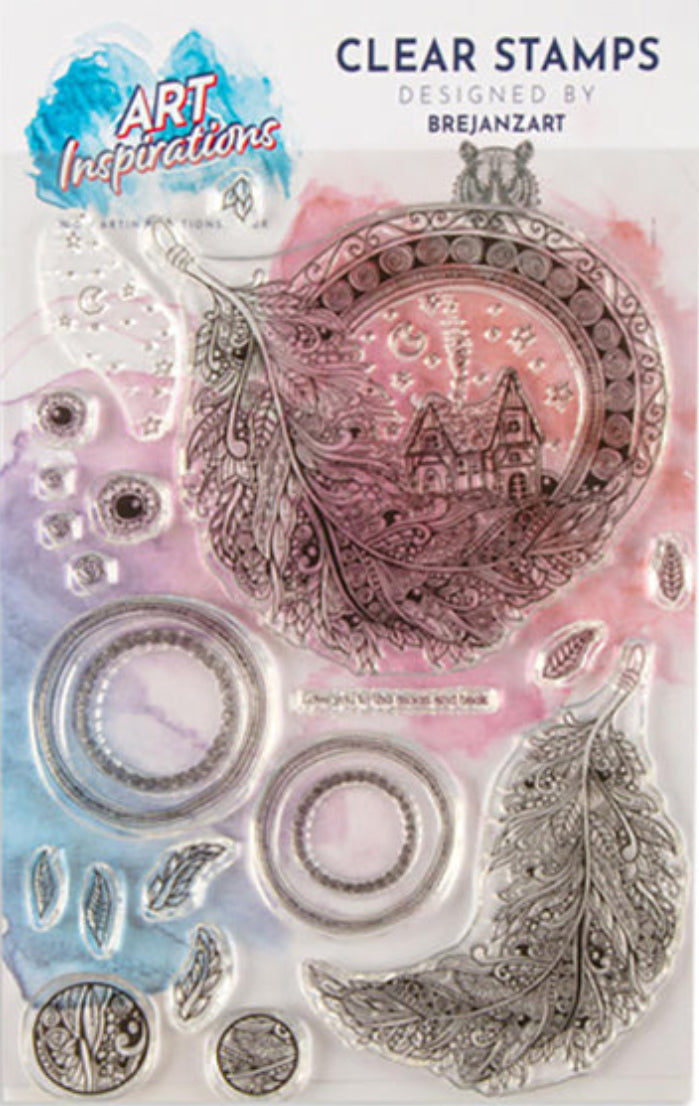Art Inspirations  with Martina A5 Stamp Set - Love you to the Moon and Back - 20 Stamps