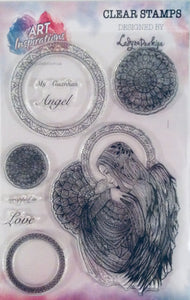 Art Inspirations with Lady Zadzakiya A5 Stamp Set - Guardian Angel - 8 Stamps