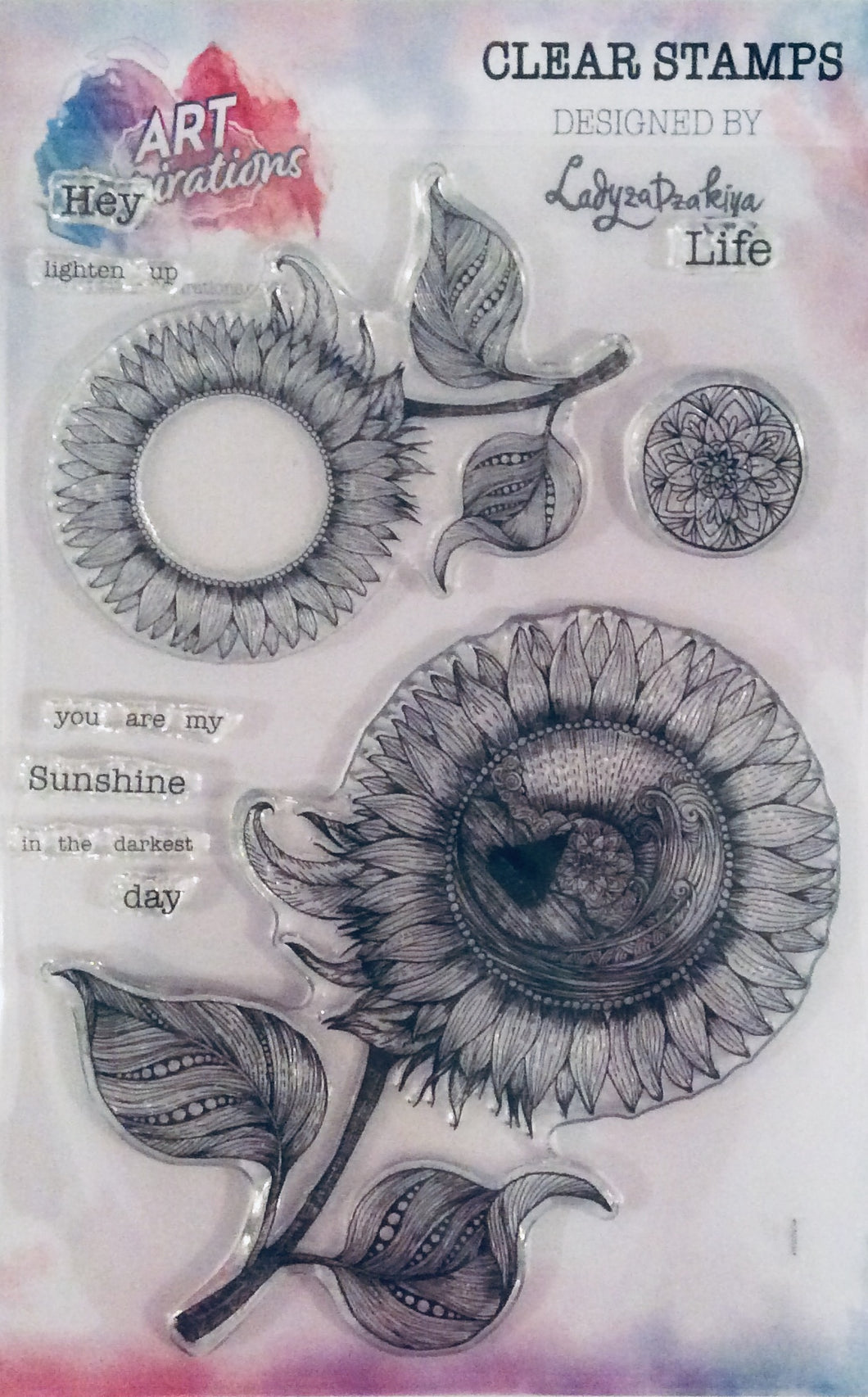 Art Inspirations with Lady Zadzakiya A5 Stamp Set - Sunshine Flower - 10 Stamps