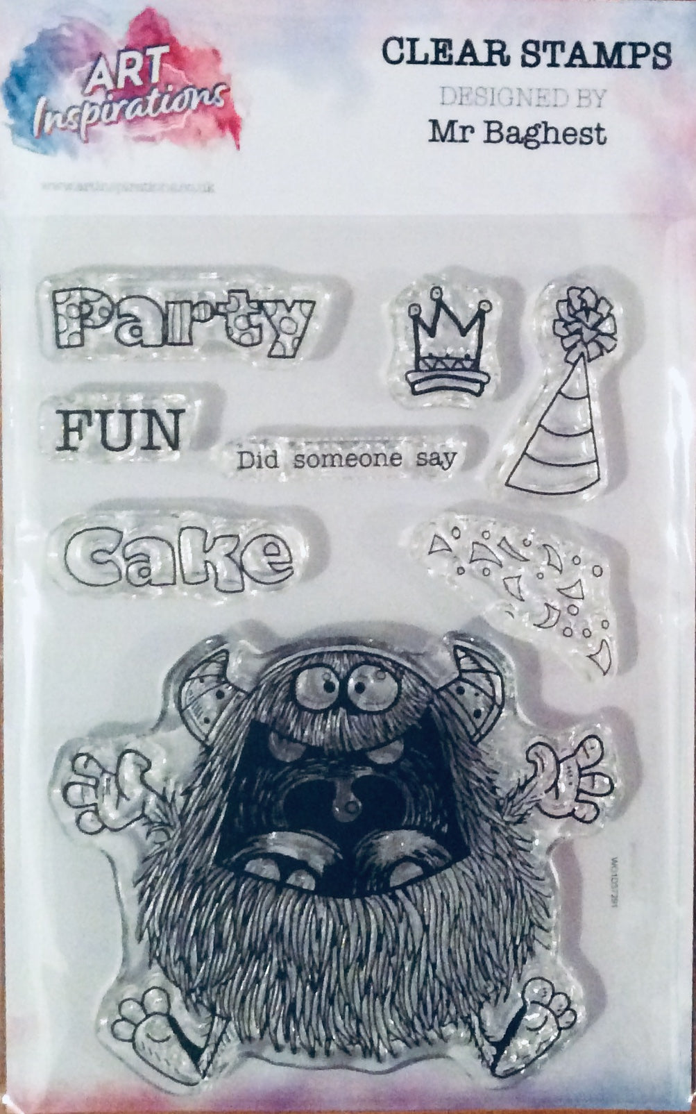 Art Inspirations with Mr Barghest A7 Stamp Set - Party - 8 Stamps